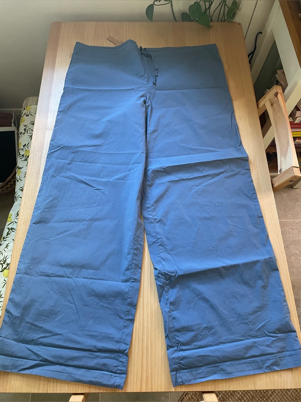SKIMS Wide-Leg Pants in Slate Blue
